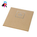 Custom logo sliver foil kraft paper file folder